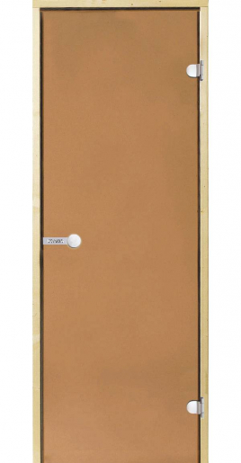Стеклянная дверь для сауны Harvia STG 70x190, стекло бронза, коробка ольха