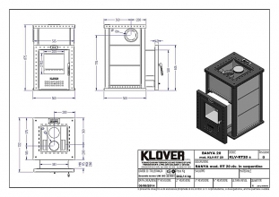 Дровяная печь для бани Klover KLV RT 20